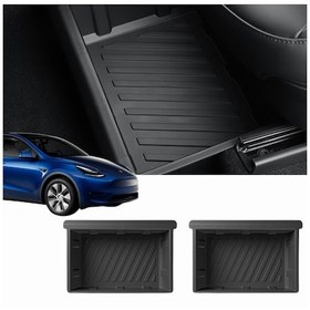 Resim Tesla Model Y Ön Koltuklar Altına Takılan Saklama Alanı , 2 Adet Set Olarak, Siyah Renk 