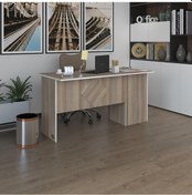 Resim Kenzlife Ofis Masası Yoko Ono Crd Sol 75 130 60 Kilitli Kapaklı Dolap Eşkenar Bilgisayar Çalışma Masası 