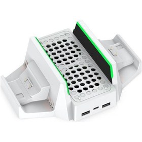 Resim Sones Xbox Series S / X İçin Dobe Tyx-0663 Dikey Soğutmalı Şarj Standı Çift Kumanda Tutucu Tabanı 