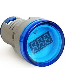 Resim Aek-Tech Mini Dijital Voltmetre 22mm Ac 60-500V LED Mavi Işık 