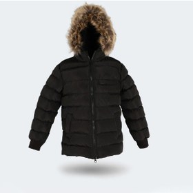 Resim Slazenger CALISTO NEW Çocuk Kapüşonlu Şişme Siyah Mont & Kaban 