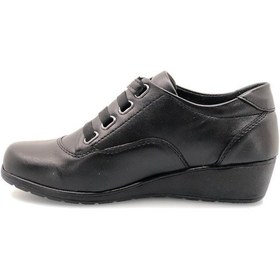 Resim Berfilla Cırtlı Oxford Klasik Kadın Ayakkabı Siyah 