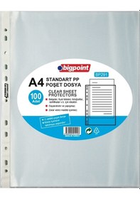 Resim Bigpoint Poşet Dosya A4 100 Lü Bp291 Şeffaf Dosya Gömlek Föy 