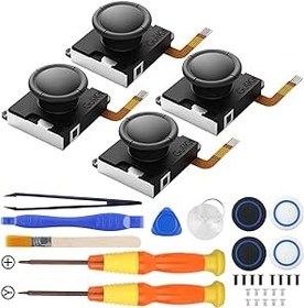 Resim Gulikit Hall Effect Sense Joystick Replacement for JoyCon (No Drift),Left/Right Joystick Thumb Sticks Repair Kit Accessories for Switch/Switch OLED/Switch Lite(2 Pair) 