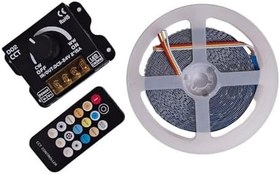 Resim Şerit LED Aydınlatma, 5M, 3 Çip, 240 LED, 12V, 3000-4000-6500K, RGBW, Uzaktan Kumandalı, Su Geçirmez 
