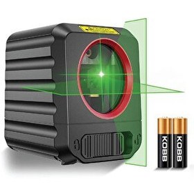 Resim Kobb KBL90G 30 Metre Profesyonel Yatay ve Dikey Otomatik Hizalamalı Yeşil Çapraz Çizgi Lazer Distomat 