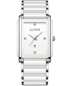 Resim Fochsia Lıge Kızlar Kare Kadran Minimalist Tasarım Çok Fonksiyonlu Takvimi Gümüş Kuvars Saat Diğer 