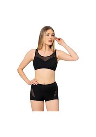 Resim Markahit Argisa Tüllü Transparan Şortlu Bikini Siyah 