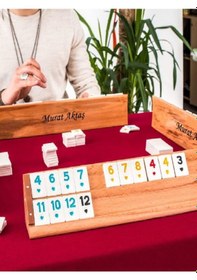 Resim Mobgift Kişiye Özel Ahşap Okey Takımı 