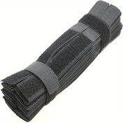 Resim 50 adet/20 adet/30 adet/40 adet Kablo Bağları, Yeniden Kullanılabilir Hızlı Bağlama Tel Düzenleyici, Kablo Halat Tutucu 17.78 Cm (Siyah) 