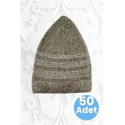 Resim Tezzgelsin 50'li Kadife Takke Kaliteli Namaz Takkesi Taş Rengi 