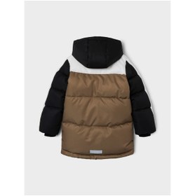 Resim Erkek Çocuk Oversize Kapüşonlu Kışlık Mont-Günlük Kullanım - Kahve / 8 Y 
