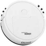 Resim 3'ü 1 Arada Mini Elektrikli Süpürge Akıllı Süpürme Robotu Beyaz 