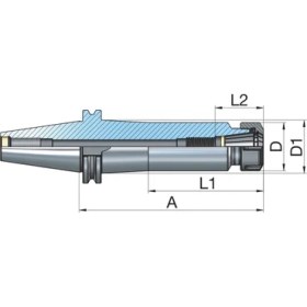 Resim Thinex Tool BT50 ER40 - 150 Pens Başlığı Er Tip Pens Tutucu Başlık 
