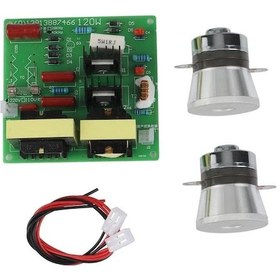 Resim AC 220V Ultrasonik Temizleyici Sürücü Kartı + 2 Adet 50W 40KHZ Tr 