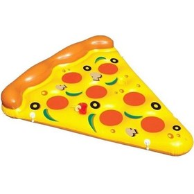 Resim Pizza Şeklinde Eğlenceli Şişme Havuz Deniz Plaj Su Yatağı 180 150 Cm Sarı 