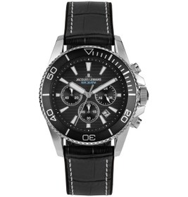 Resim Jacques Lemans 1-2206a Lıverpool Dıver Erkek Kol Saati Gümüş - Siyah 