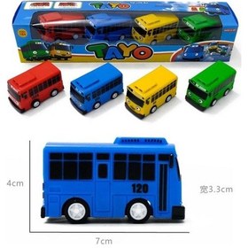 Resim Tayo Oyuncak Otobüs Tayo 4 Lü Çek Bırak Otobüs 