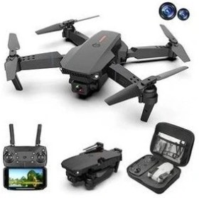Resim Drone E88 4K Hd Çift Kameralı Drone App Kontrol Wifi Li Katlanabilir X3 Batarya 