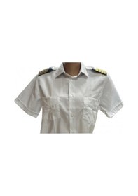 Resim Pilot Gömlek Uzun Kollu Polyester Su İtici Kumaş Beyaz 