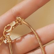 Resim 1 adet Boho Şık Paslanmaz Çelik Moda Bileklik, Sentetik Ocak Ayı Taşlı, Gümüş Kaplama Şanslar, Kadınlar İçin Hediye - Noel Partisi Takıları 