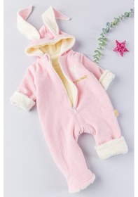 Resim Babymod Tavşan Figürlü Kışlık Welsoft Kadife Astronot Kız/erkek Bebek Tulum 001 