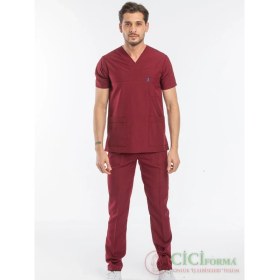 Resim Cici Forma Zarf Yaka Bordo Erkek Takım 