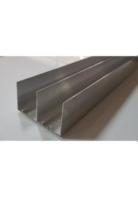 Resim Alüminyum Profil Sürme Kapak Rayı Frenli Üst Ray 250cm Gri 