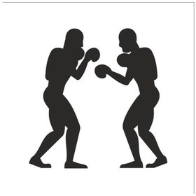 Resim Kickbokscu Folyo Sticker 70cm Uzunluk Siyah 