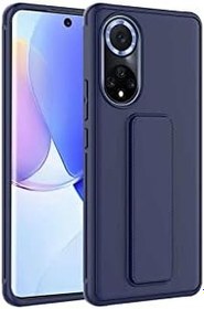 Resim KZY İletişim Huawei Honor 50 ile Uyumlu Kapak Standlı El Tutacaklı Silikon Kılıf - Lacivert 