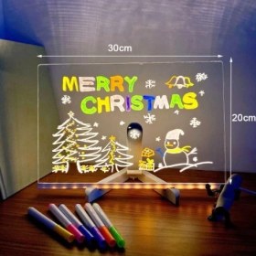Resim MCM Group LED Aydınlatmalı Yazı ve Çizim Tahtası - Büyük Boy 30X20 cm 
