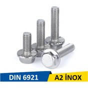 Resim M8x40 Paslanmaz Flanşlı Civata 