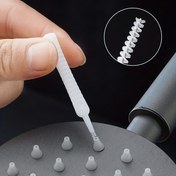 Resim 10 adet Duş Temizleme Fırçası, Duş Deliği Temizleme Fırçası Aracı, Banyo Tuvalet Nozulu Duş Başlığı Boşluğu Temizleme İğnesi, Temizleme ve Tıkanıklık Aracı, Ev Temizlik Malzemeleri 
