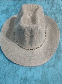 Resim Londonstore Ince Bez Kovboy Fötr Delikli Şapka Ipli Yaz Unisex Kadın Erkek Yetişkin Kahverengi 