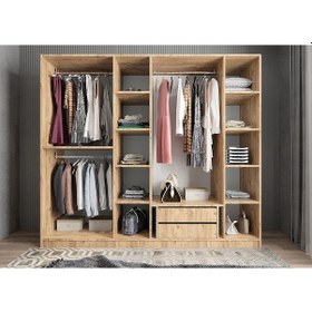 Resim Diana 6 Kapaklı Dolap Gardırop Çam 