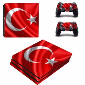 Resim Kt Grup Dalgalı Türk Bayrağı Playstation 4 Pro Full Sticker Kaplama 