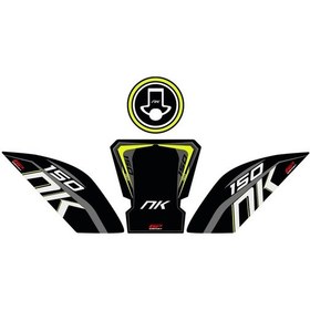 Resim GP Kompozit CF Moto 150 NK 2016-2022 Uyumlu Tank Pad Seti Siyah-Sarı 