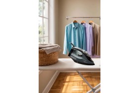 Resim Arzum FL663 Felix Liena Seramik Tabanlı Ütü, 2400W, 120 G/dk Şok Buhar, Otomatik Temizleme, Dik Buhar, Siyah 