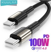 Resim Kuulaa 65w Usb C - Usb C Tipi Kablo Usbc Pd 3a Hızlı Şarj Kablosu Usb-c Tip-c Kablo Xiaomi Poco X3 M3 Samsung Macbook İpad Uyumlu 
