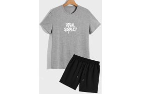Resim Trendypassion Sırt Baskılı Şort T-Shirt Eşofman Takımı 