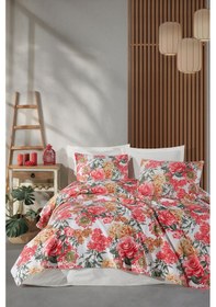 Resim Doğal Pike Baskılı Tek Kişilik Lotus Kırmızı Kırmızı 