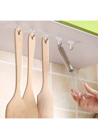 Resim Süper Güçlü Yapışkanlı Suya Dayanıklı Şeffaf Askı 5li Set Yeniden Kullanılabilir Kancalar 5570 