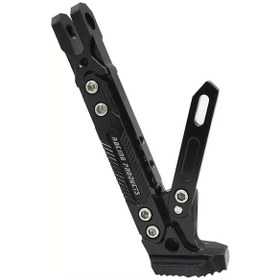 Resim Dashanshop Siyah Elektrikli Araç Ayak Desteği Ayarlanabilir Tek Yanlı Moto Kickstand 