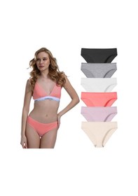 Resim Likralı 6'lı Kutu Premium Slip Külot Laura G-006 B Resimdeki Renk 