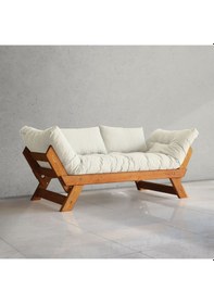 Resim Adalar Masif Tik-kırık Beyaz Renk 2li Kanepe Cpt8130-210 