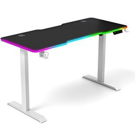Resim Karr Gaming G-Flex G1B6 Elektrikli Yükseklik Ayarlı RGB Aydınlatmalı Oyuncu Masası 160x80 CM - Siyah 