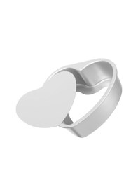 Resim Kek Kalıbı Kalpli Bisküvi Kalp Şeklinde Alüminyum 6 Adet Ağız Çapı 10 Cm Yükseklik 3 Cm Gri 