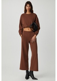 Resim Grimelange Dewanna Kadın Uzun Kollu Crop Acı Kahve Eşofman Takımı 