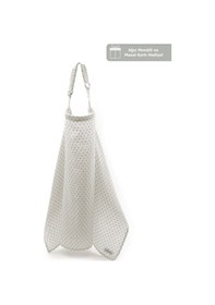 Resim Müslin Emzirme Örtüsü Rahat ve Pratik Anne Bebek Kullanımı Mint - Beyaz 