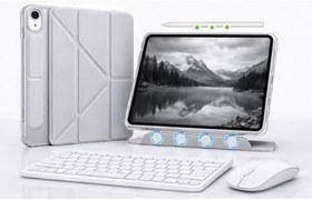 Resim UnDePlus iPad 11.Nesil A16 11inç/10.Nesil 10.9inç ile uyumlu Kılıf Multi SkinPro + Klavye + Mouse + Kalem 4lü Set 
